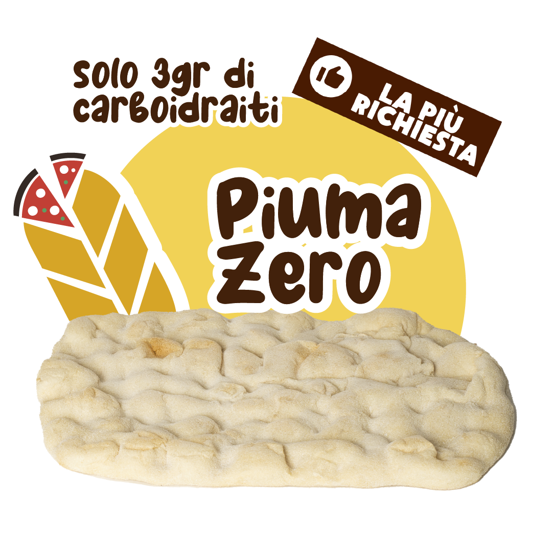 PIUMA ZERO - Low Carb: solo 3 gr di carboidrati - 22x30 cm - 250g