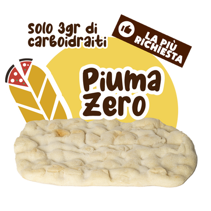 PIUMA ZERO - Low Carb: solo 3 gr di carboidrati - 22x30 cm - 250g